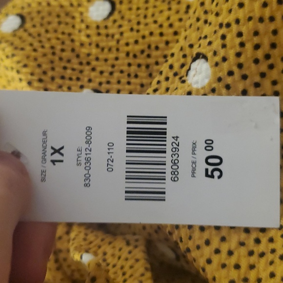 Suzy Shier Yellow Print Wrap Dress - Picture 2 of 2